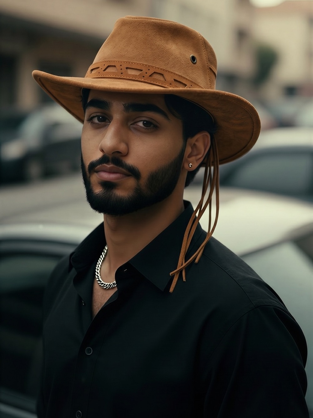 Brown Genuine Leather Outback Cowboy Hat Made in Brazil Unisex